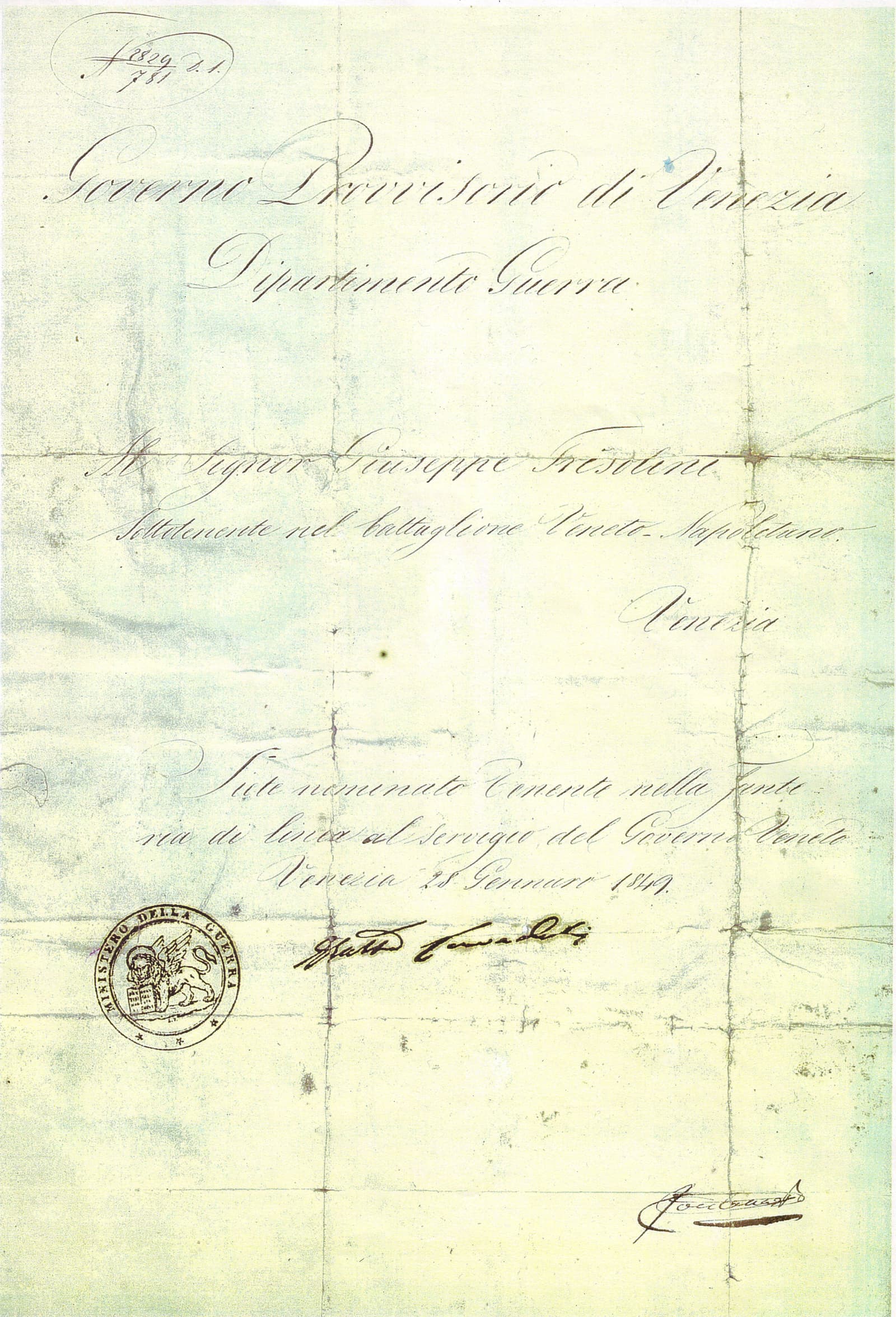 Despacho original manuscrito
